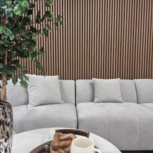 ghiselle Acoustic Wood Wall Panels – Decorative Soundproof Slat Design
