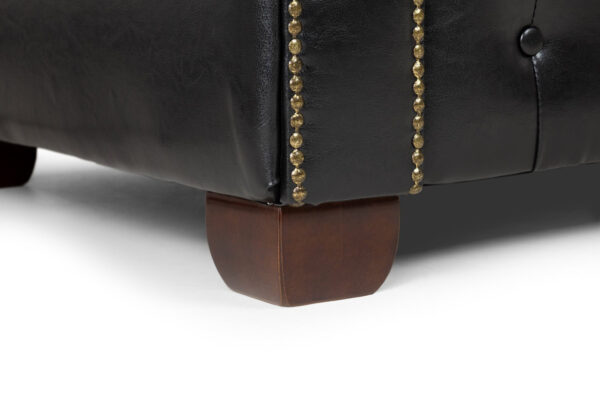 ghiselle Vintage Chesterfield Leather Sofa – Classic Tufted Couch - Image 20