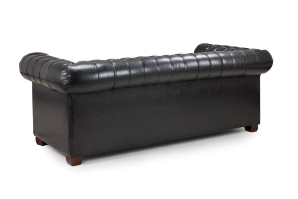 ghiselle Vintage Chesterfield Leather Sofa – Classic Tufted Couch - Image 16