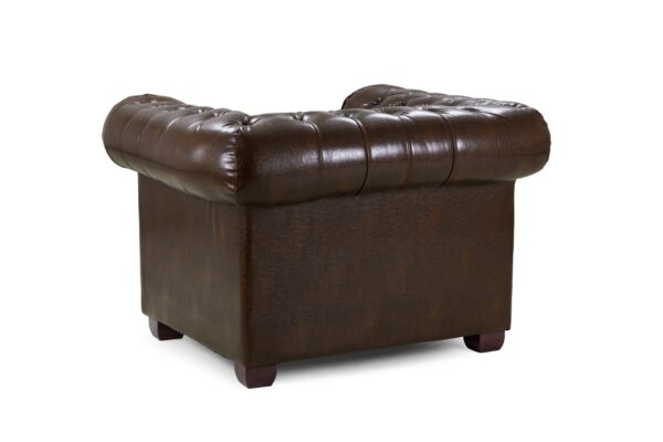 ghiselle Vintage Chesterfield Leather Sofa – Classic Tufted Couch - Image 8