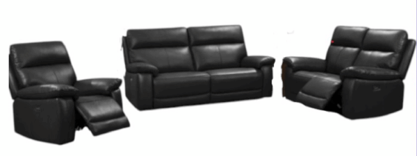 ghiselle Modern Leather Recliner Sofa Set – Luxury Living Room Collection - Image 2
