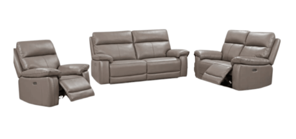 ghiselle Modern Leather Recliner Sofa Set – Luxury Living Room Collection