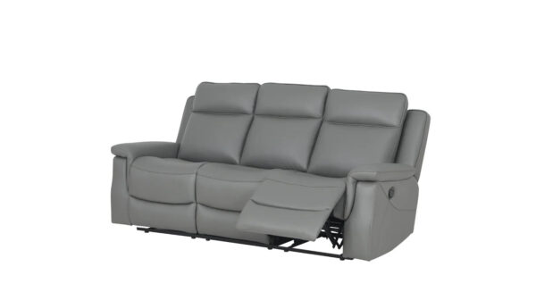 ghiselle Ellie Grey Power Recliner Corner Sofa with Chaise – Fabric Upholstery - Image 4