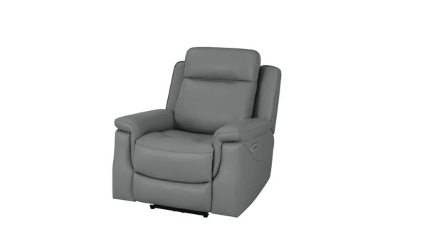 ghiselle Ellie Grey Power Recliner Corner Sofa with Chaise – Fabric Upholstery - Image 2