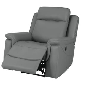 ghiselle Ellie Grey Power Recliner Corner Sofa with Chaise – Fabric Upholstery
