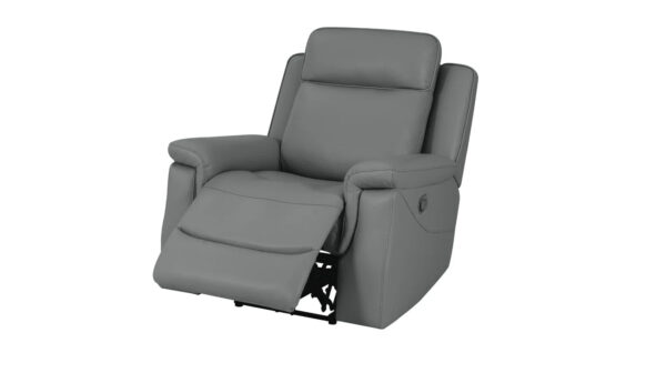 ghiselle Ellie Grey Power Recliner Corner Sofa with Chaise – Fabric Upholstery
