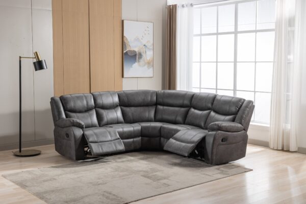 ghiselle Fabric Recliner Corner Sofa – Modern L-Shaped Lounge Set - Image 13