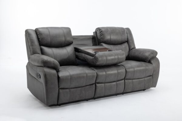 ghiselle Fabric Recliner Corner Sofa – Modern L-Shaped Lounge Set - Image 12