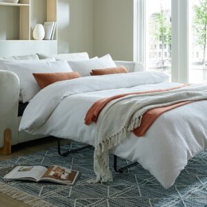 ghiselle Convertible Fabric Sofa Bed – Modern Sleeper Couch for Small Spaces