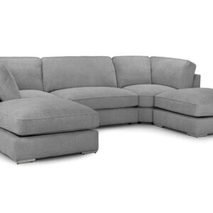 ghiselle U-Shaped Fabric Corner Sofa – Modern Modular Lounge Set