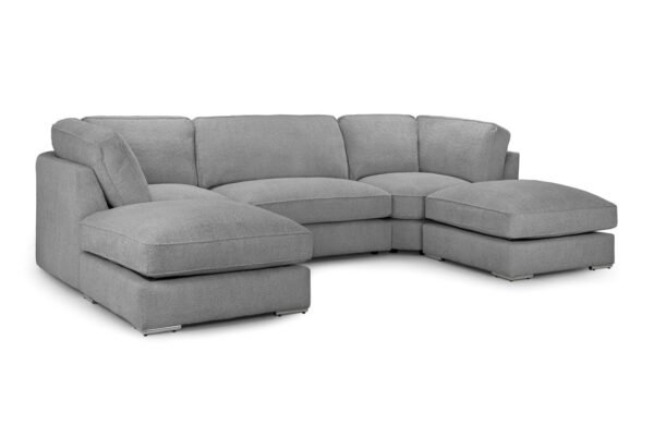 ghiselle U-Shaped Fabric Corner Sofa – Modern Modular Lounge Set